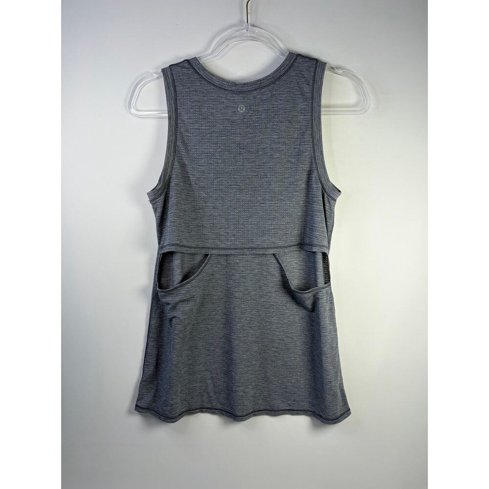 Lululemon Pushing Limits Muscle Tank Top Heathered Gray Women's Size 10